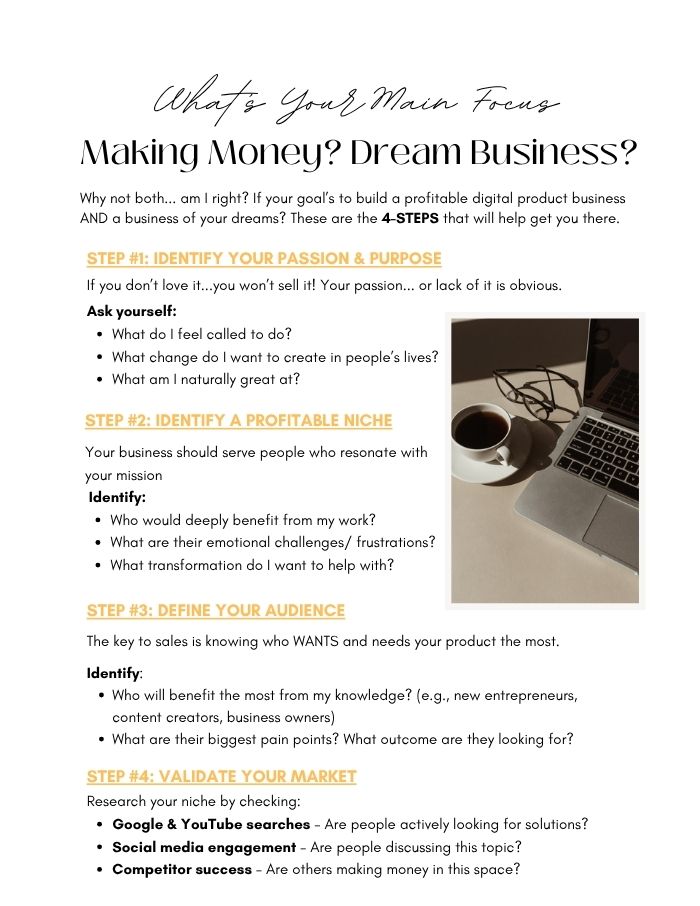 A page from inside The Beginner's Roadmap: How to Make Money With Digital Products